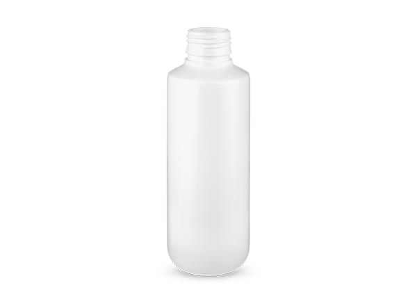 Frasco 200ml em PEAD, boca 28mm na cor branco
